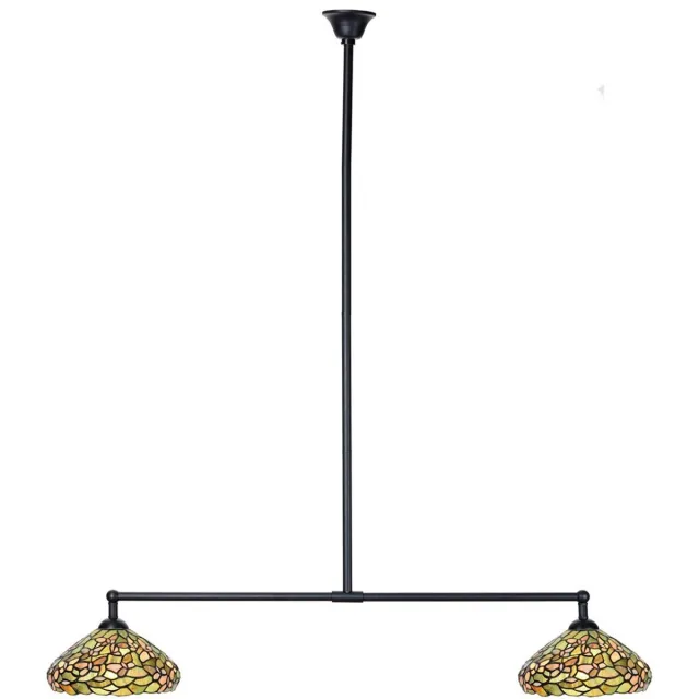 Coloured by Art Tiffany T-lamp 2 lichts Settle Down - Art Deco Trade Zwart