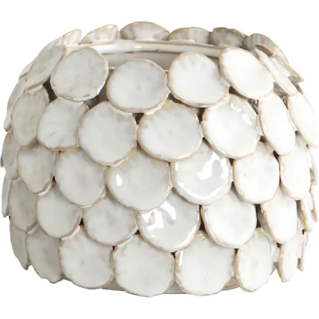 House Doctor Vaas Dot wit aardewerk 15cm