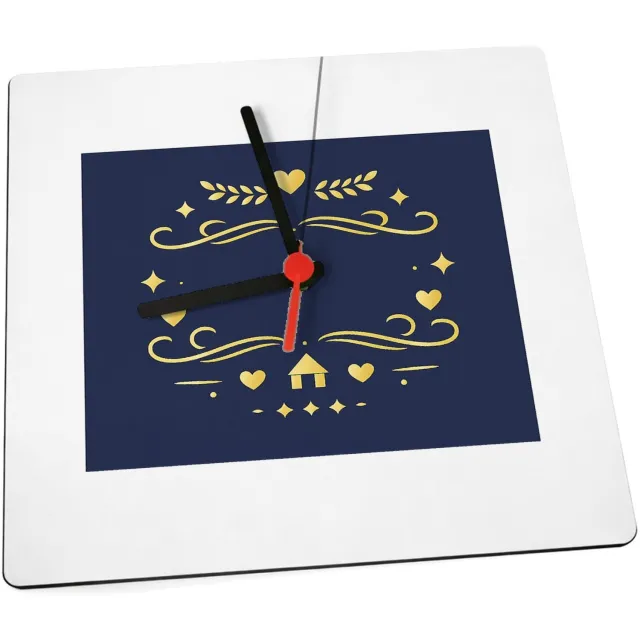Mr Cadeautjes Klok 19 x 19 - design Een elegant cadeau-ontwerp met een warme familieboodschap en | cadeau Wit