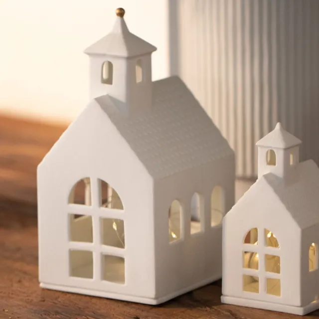 Räder Theelichthouder - Kerk Groot Wit, Crème Wit