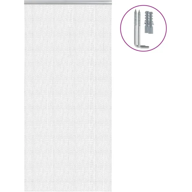 vidaXL Vliegengordijn kettingen 100x226 cm aluminium Zilver