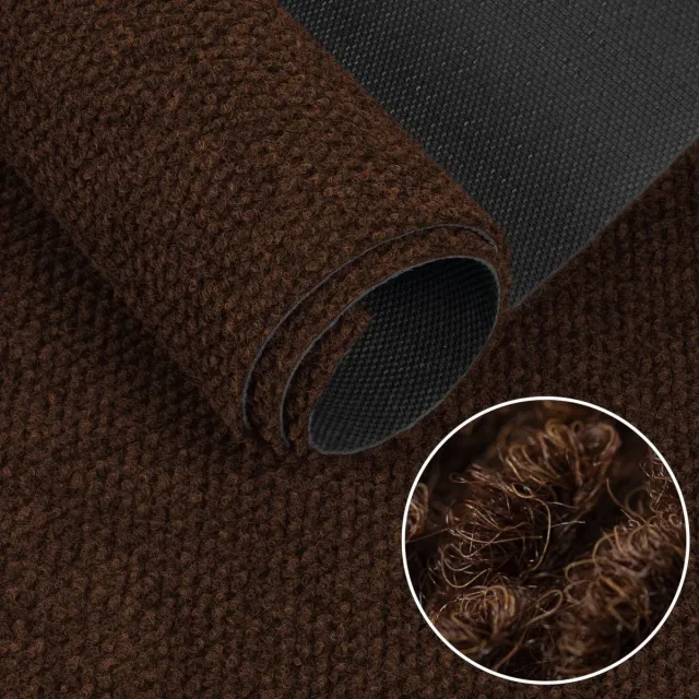 ANRO Schoonloopmat BOB Bruin 180x120cm – Tapijtloper Vuilvangmat Antislip Op Maat Entree Kantoor