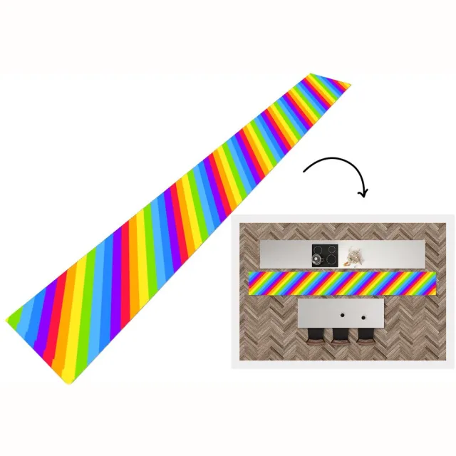 KitchenYeah Keukenloper - Keukenmat - Regenboog - Patronen - Pride - Keuken vloerkleed multicolor