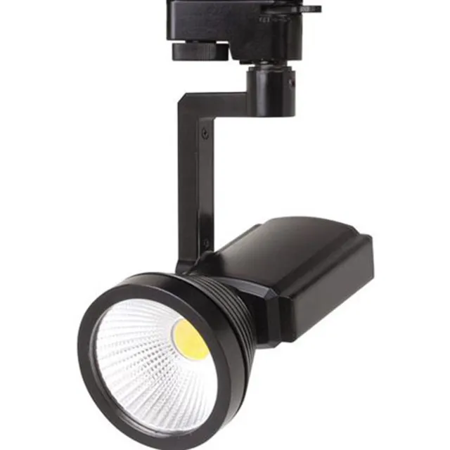 BES LED LED Railverlichting - Track Spot - 7W 1 Fase - Rond - Natuurlijk Wit 4200K - Mat Zwart Aluminium
