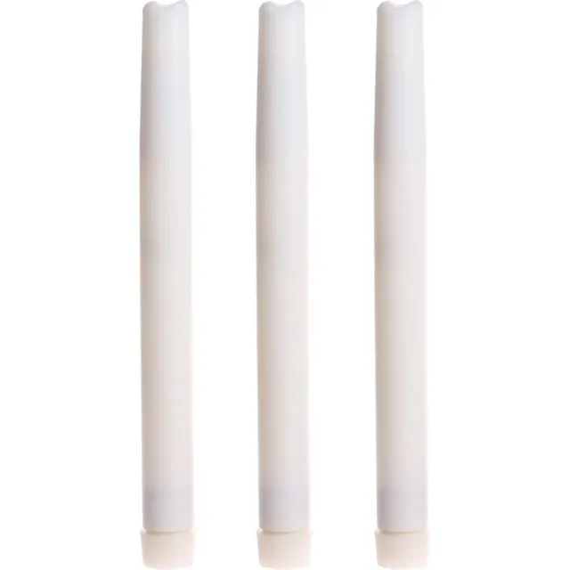 simpdecor Ledkaarsen - 3-pack - Met timer - echte was coating - werkt op batterijen wit