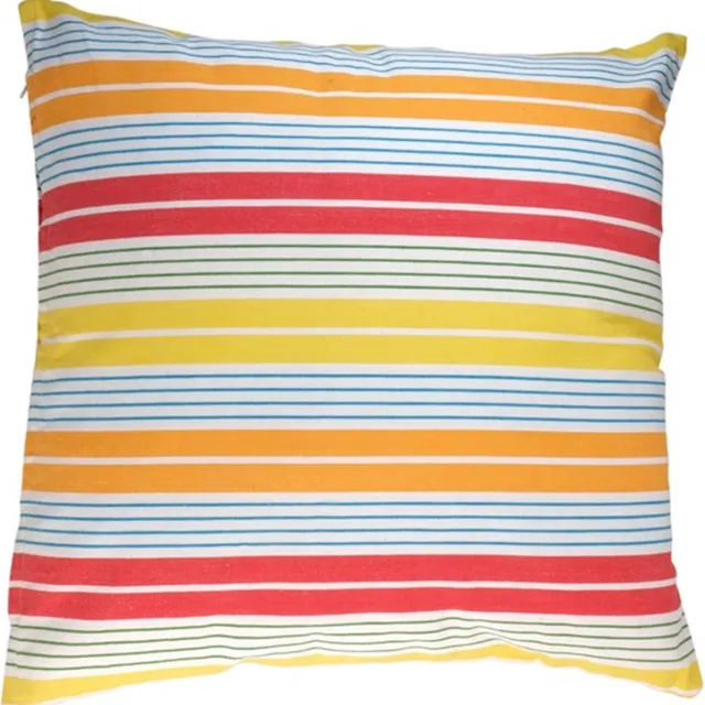 Linen & More Kussen Elena Geel-Oranje-Rood | 50 X 50 | Sierkussen Voor Woonkamer Of Slaapkamer