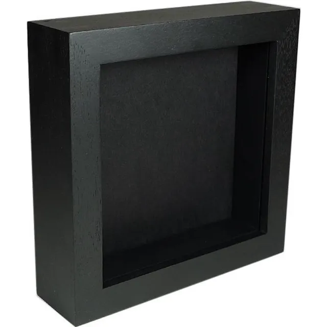 De museumwinkel.com Elegant zwart houten lijst 16 x 16 cm met zwart achtergrond