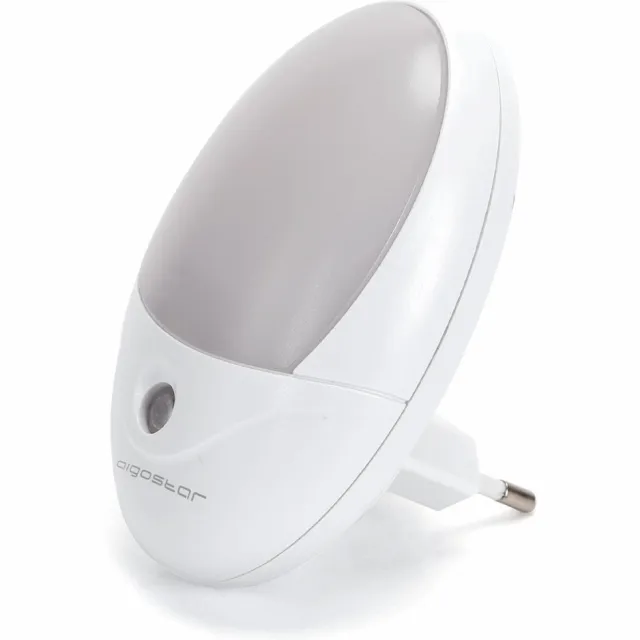 Aigostar Nachtlampje ovaal - met dag-nachtsensor - 1W - Warmwit 3000K - 20 lm - 230V Zie afbeelding