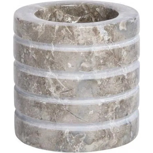 PTMD COLLECTION PTMD Marmer Waxinelichthouder, Theelicht - Grijs (3 stuks)