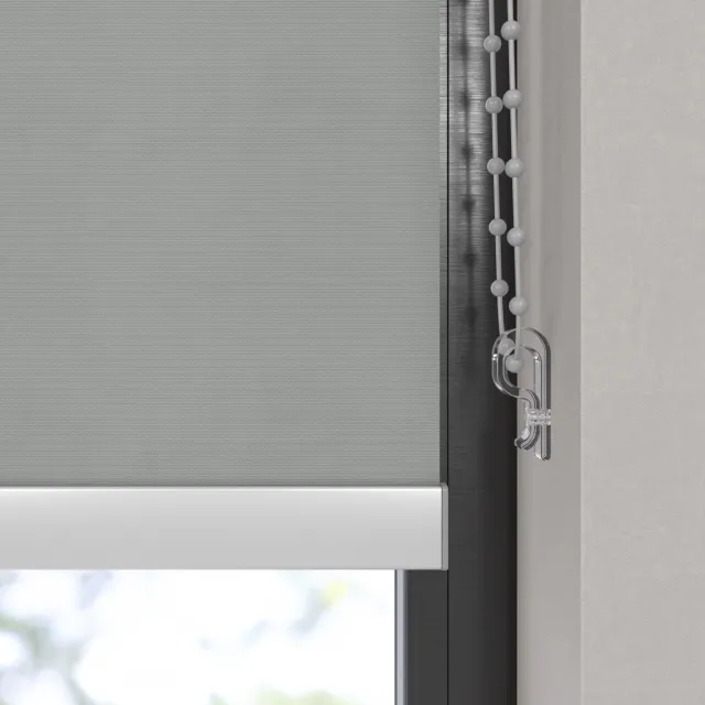 Dutchblinds Rolgordijn - verduisterend - Grijs - 115x190cm - Raamdecoratie op maat
