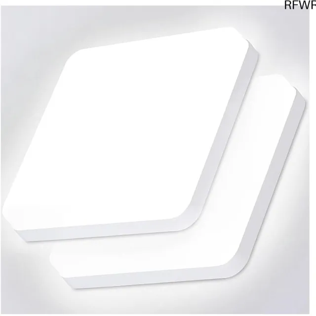 RFWR LED Slim Plafondlamp voor Badkamer en Keuken – 2 Stuks Wit