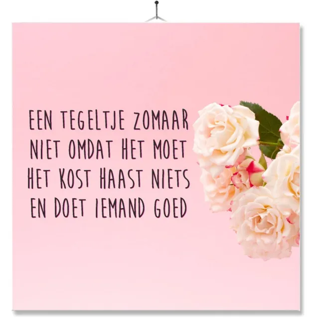 MC Living Tegel Met Opdruk | Kado | Cadeau | Een tegeltje zomaar Multi-Color