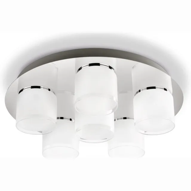 Philips Byzantin - Plafonnière - 6 Lichtpunten - chroom - 6 x 400lm