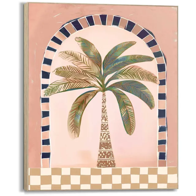 Reinders Schilderij Mediterrane palm - 40 x 50 - Hout - REINDERS