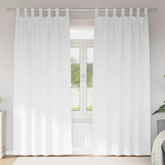 vidaXL Zwart-out Gordijnen met Ringen 2 st Puur Wit 260 x 140 cm