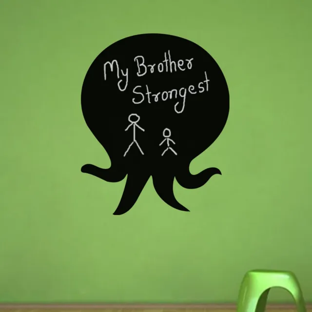 Ambiance Sticker Schoolbordsticker - uitwisbare zelfklevende muurstickers - OCTOPUS SILHOUETTE - 110x90cm Multi color