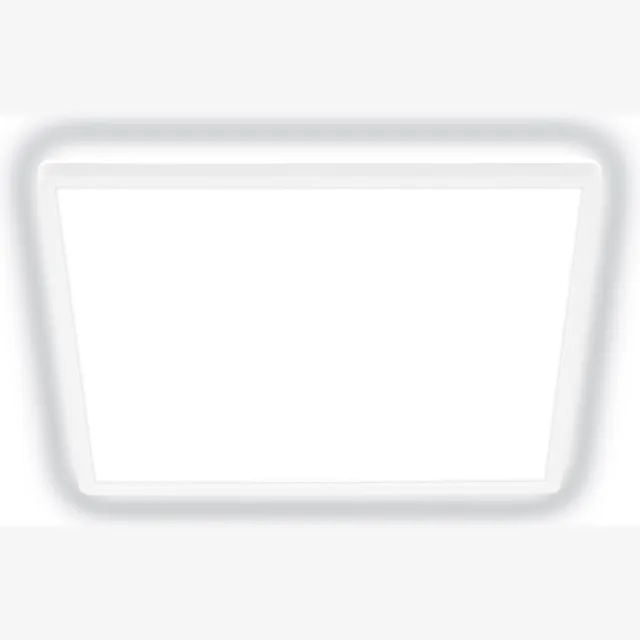 Briloner Tava A - LED Plafondlamp - Plafonniere met EEK A Lichtbron* - levensduur 50.000 h** - indirect Licht - bureaulamp met neutraal wit licht - 42cm - wit Wit hoekig