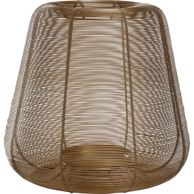 PTMD COLLECTION PTMD Jaden Windlicht XL - 40 x 40 x 39- Ijzer - Goud