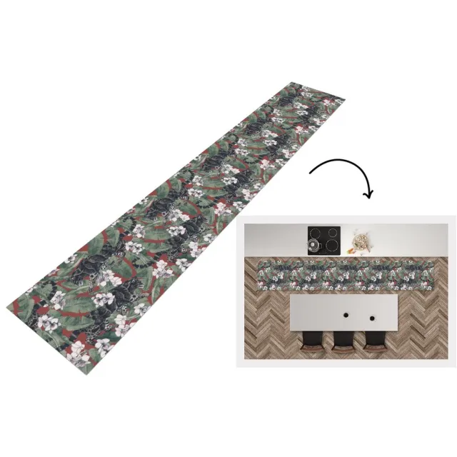 KitchenYeah Keukenloper - Keukenmat - Jungle - Bloem - Panter - Patronen - Keuken vloerkleed Multicolor