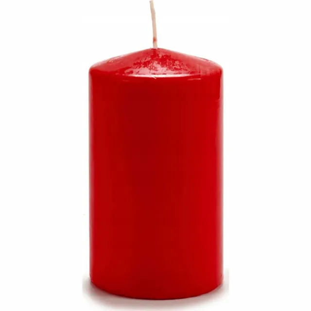 Acorde cilinderkaars Lunar - rood, Ø 9 cm, decoratieve kaars