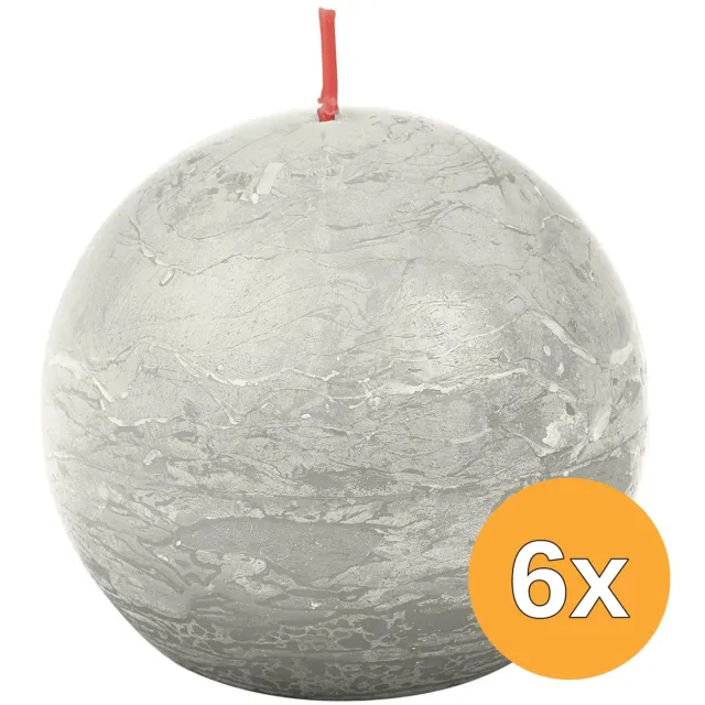 Bolsius Bolkaarsen Shine 6 st rustiek 76x71 mm zandgrijs
