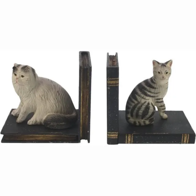 Meander Katten boekensteunen s/2 28x10x13cm Zie foto