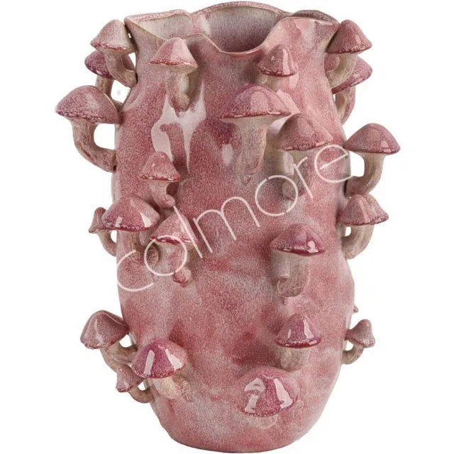Colmore by Diga Vaas met Paddenstoelen, Rood, Afmetingen: 37x35x48 cm