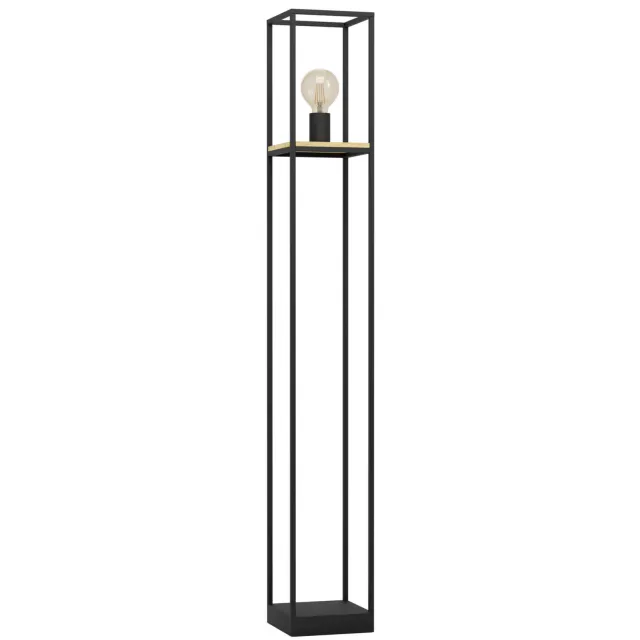 EGLO Libertad Vloerlamp - E27 - 128,5 cm - Zwart|Bruin Zwart;Bruin;