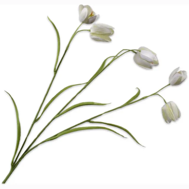 Silk-ka Kunstbloem - creme - H64 cm - 2 stuks