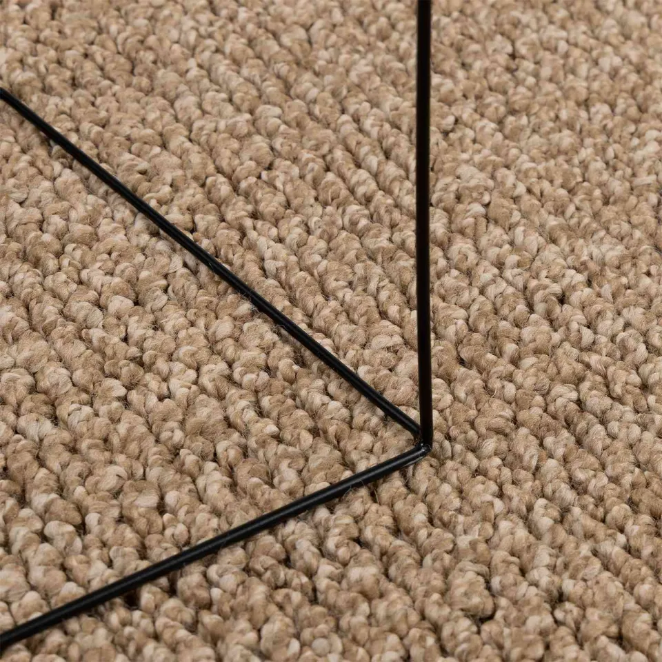 vidaXL Binnen- en buitentapijt AGIRA Naturel Ø 120 CM Polyester, foto 3