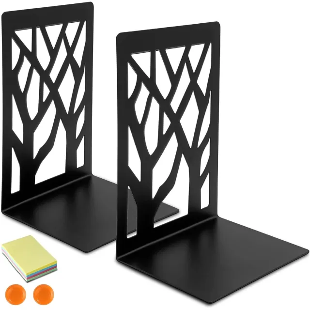 Ibenzoa Robuuste Metalen Boekensteun - Zwart - 12 x 9 x 16 cm - Voor Diverse Gebruiksscenario's