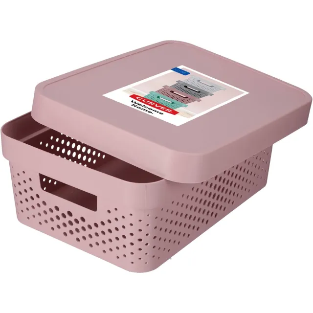 Curver Infinity 11L Opberger - Bak met Deksel Roze