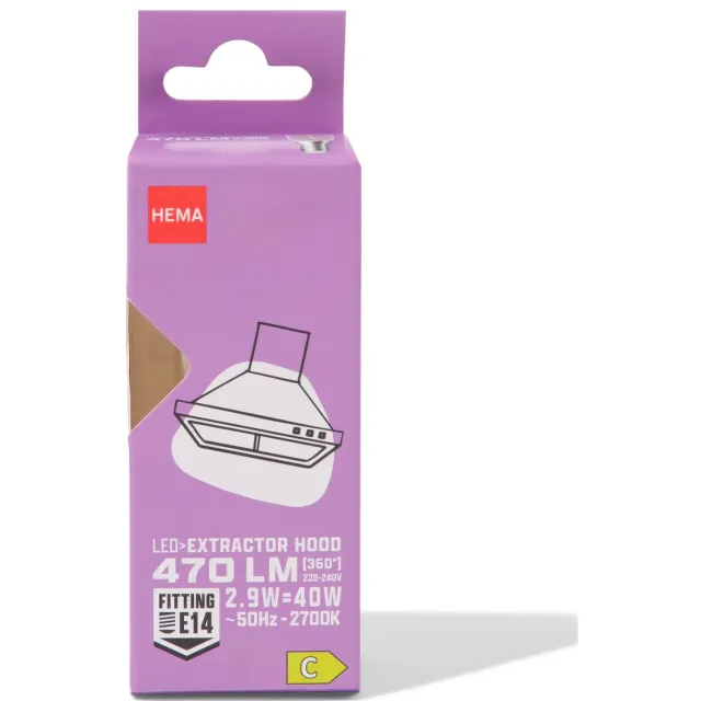 HEMA Led afzuigkap clear E14 2.9W 470lm