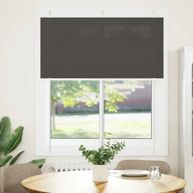 vidaXL Plissé rolgordijn 115x100cm stofbreedte 114,4cm polyester zwart