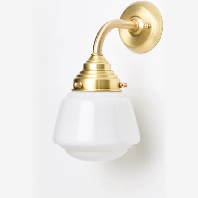Coloured by Art Wandlamp High Button Curve Messing - Art Deco Trade