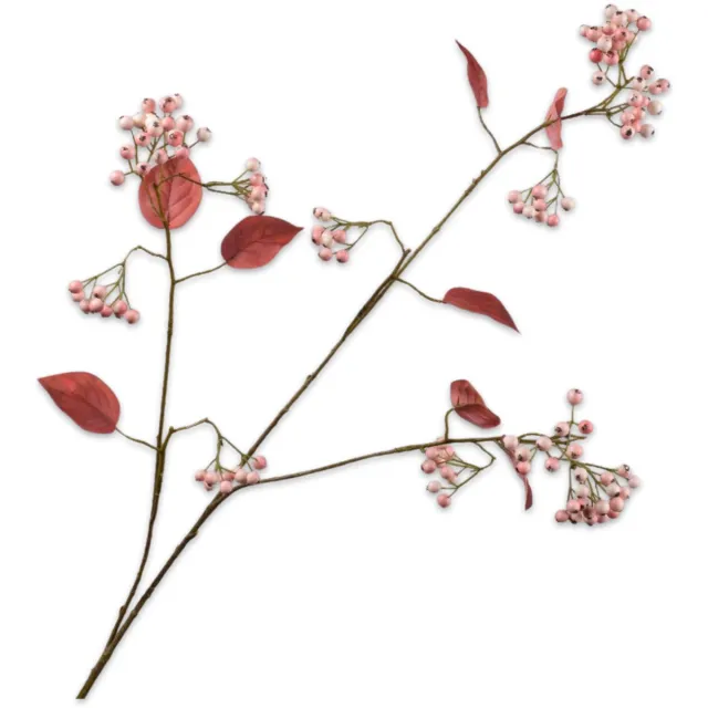 Silk-ka Kunstbloem-Zijden Bloem-Kunsttak Bessentak Roze 94 cm