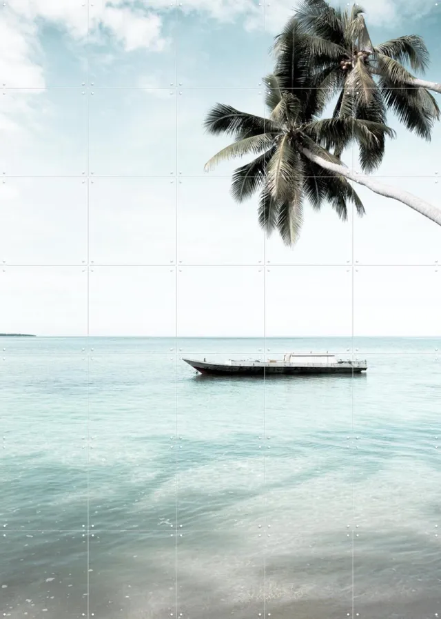 IXXI Tropical Island, Photolovers - 100 x 140 cm - Grote wanddecoratie en posters - Minimalisme, Fotografie, Woonkamer, Slaapkamer, Zeelandschappen & Blauw / Lichte tinten