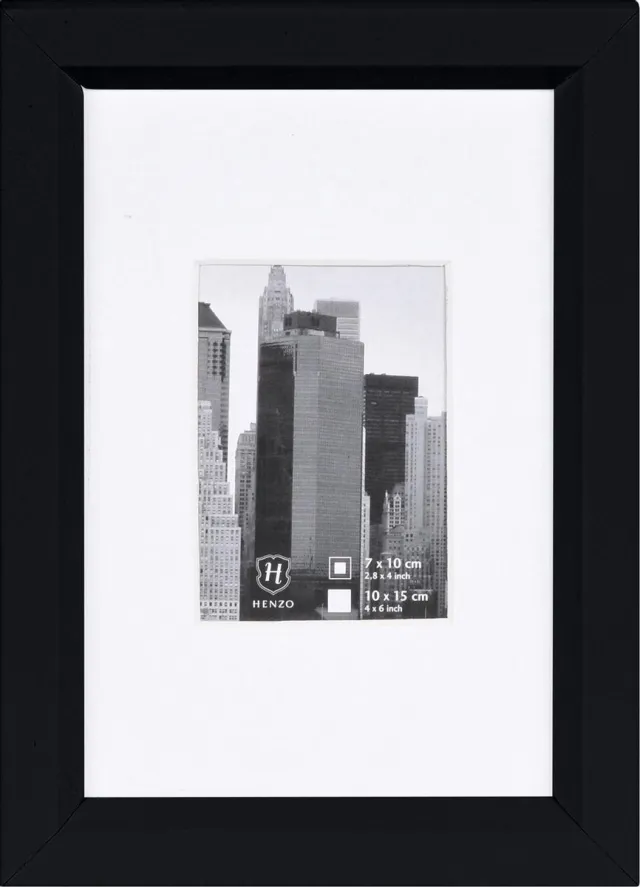 Henzo Fotolijst - Henzo - Metallica - Fotomaat 10x15 cm - Zwart