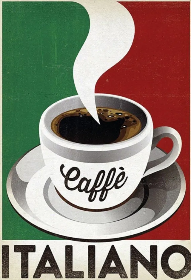 metal signs UK Wandbord - Caffe Italiano -20x30cm multi
