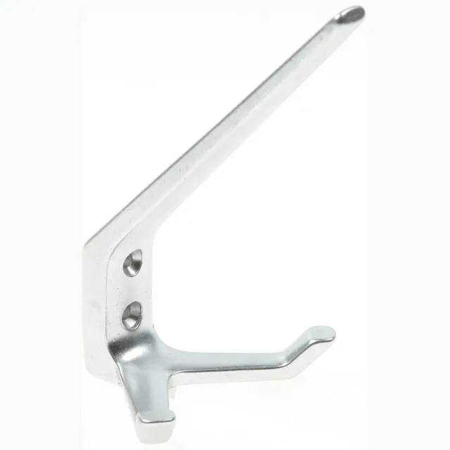 Hermeta Kapstokhaak - Aluminium - Aluminium - Hermeta - Hermeta Dubbel Hoed-/Jas0032 Aluminium