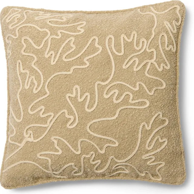 Riviera Maison Kussenhoes vierkant Beige - Coral Sierkussen 50x50, Sierkussenhoes - Polyester