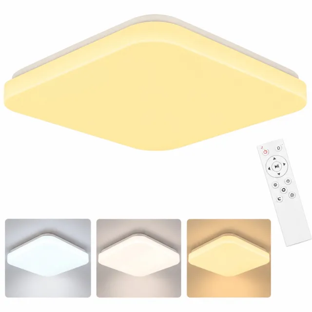 LOVHAUS LED Plafondlamp Dimbaar 40W - 4000 Lumen - 3000-6500K - Met Afstandsbediening - 33x33 cm Wit