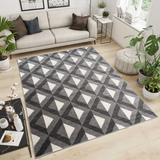 Tapiso Maroko Vloerkleed Tapijt Woonkamer Karpet Donkergrijs