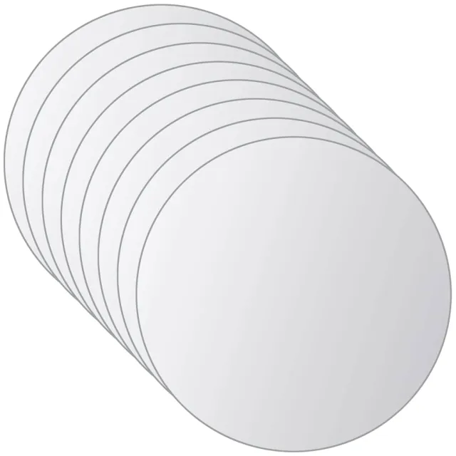 vidaXL 16 st Spiegeltegels rond glas Zilver