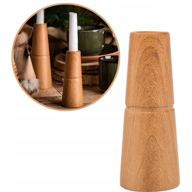 Altomdesign Altom Design Houten Kaarsenhouder Decoratie 14,5 cm Bruin