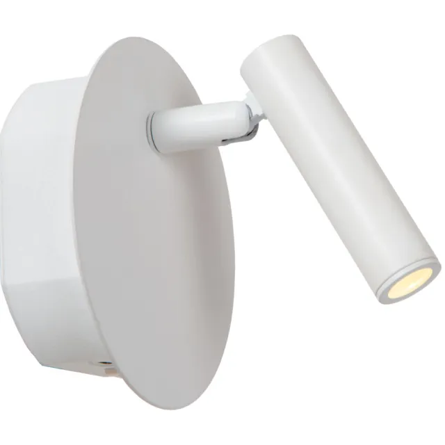 Lucide JOLIJN - Oplaadbare Bedlamp / Wandlamp - Accu/Batterij - Ø 10,2 cm - LED Wit
