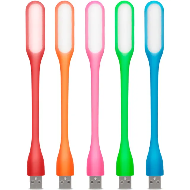 Delight USB LED Leeslamp / toetsenbordlamp - 17cm - Flexibele SMD Lamp in Verschillende Kleuren [56106X] Meerkleurig