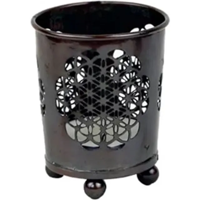 Jixxa Kaarshouder Bloem des levens - Waxinelichthouders - Woonaccessoires - Kaarsje - Cadeau lichtje - Cadeau kaarshouder - Cadeau woning Brons