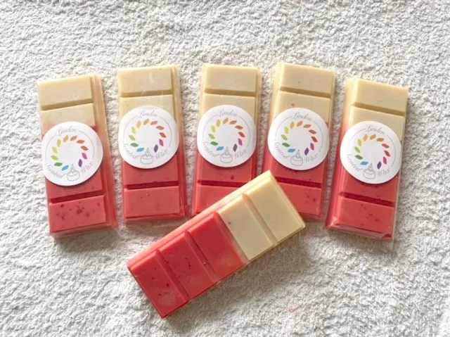 Linden Waxmelts CANDY CANE waxmelt kerst kerstmis geur - Linden - handgemaakt - 100% sojawax - aromatic - geurbrander - huisparfum rood en wit
