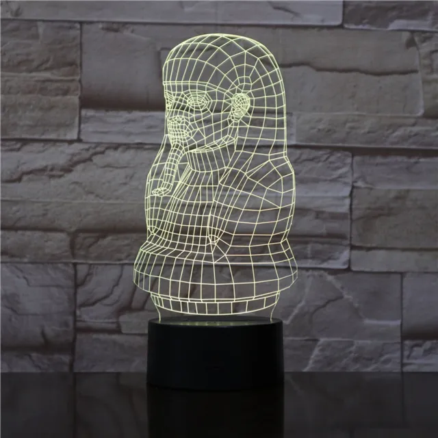 MC Living 3D Led Lamp Met Gravering - RGB 7 Kleuren - Farao